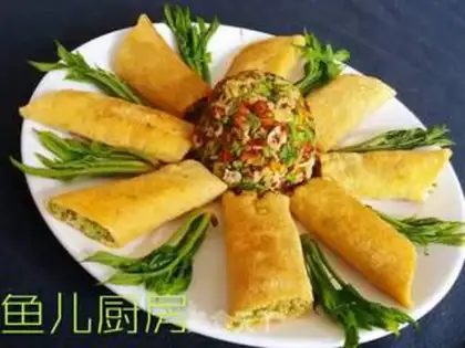 Make A tofu egg roll step 13