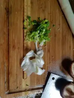 Make Eggplant egg mushroom noodles step 1