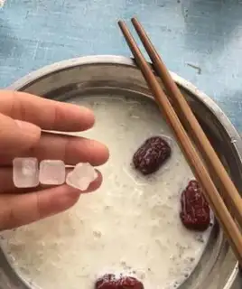 Make Red-tree milk steaming snow oats step 3