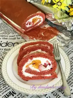 Make Red velvet cake rolls step 13