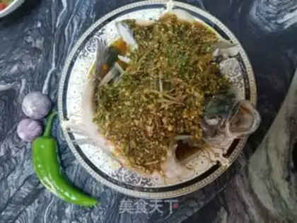 Make Garlic mackerel steamed herring step 6