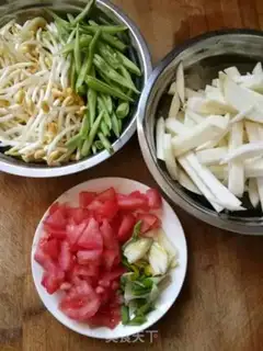 Make Cheese bean noodle step 1