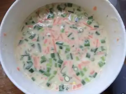 Make Carrot onion pancakes step 5