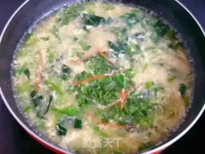 Make Spinach omelet soup step 8