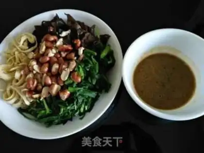 Make Spinach, bean-skin step 8