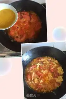 Make Tomatoe egg soup step 3