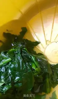 Make The cashew nut spinach tower step 3