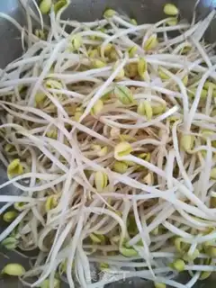 Make Pork fried soy sprouts step 1