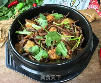 Make Spicy tea, mushroom dry pot step 15