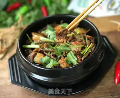 Make Spicy tea, mushroom dry pot step 16