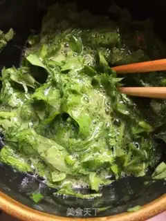 Make Celery leaves and eggs step 4