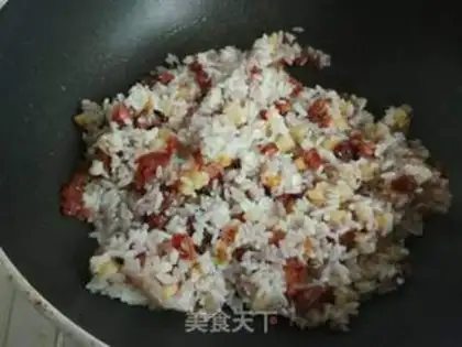 Make Potato sausage fried rice step 8