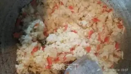 Make Colored egg fried rice step 6