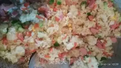 Make Colored egg fried rice step 8