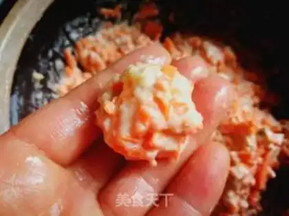 Make Blow up carrot balls step 7