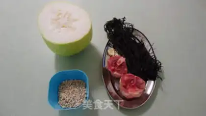 Make Sea-belt melon rice soup step 0