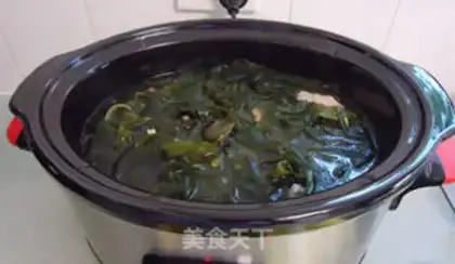 Make Sea-belt melon rice soup step 4
