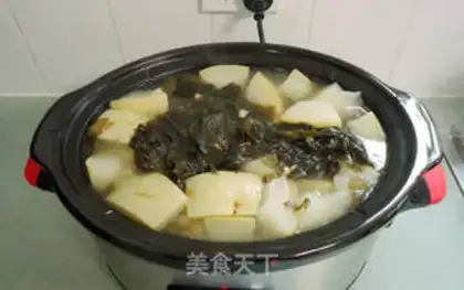 Make Sea-belt melon rice soup step 7