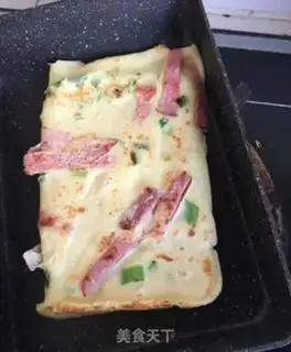 Make Ham onion omelet step 9