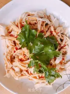 Make Spicy chicken silk step 3