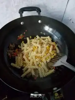 Make The pasta with the meat step 6