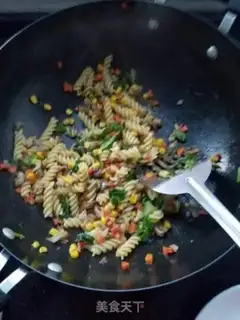 Make The pasta with the meat step 7