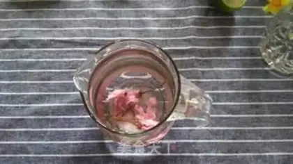 Make Lemon mint cherry tea step 1