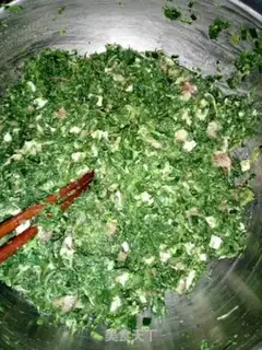 Make A dumpling of wild vegetables step 0