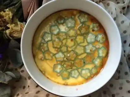 Make Autumn steamed eggs step 9