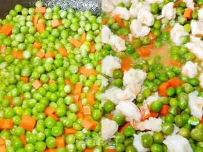 Make Cream bean carrot shrimp step 1
