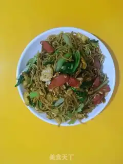 Make Egg ham and sausage noodles step 9