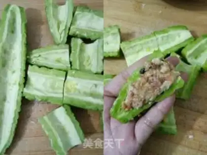 Make Bitter melon ship step 2