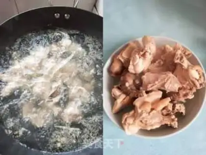 Make Tea mushroom chicken stew step 1
