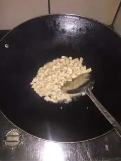 Make Weed sausages, mushrooms, fried rice step 1