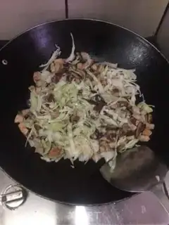 Make Weed sausages, mushrooms, fried rice step 5