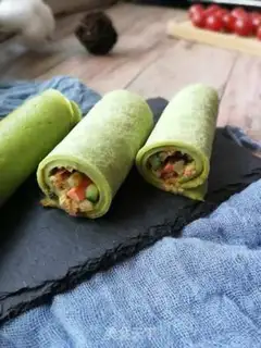 Make Spinach egg rolls step 14