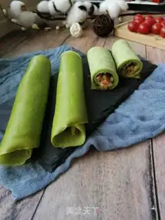 Make Spinach egg rolls step 15