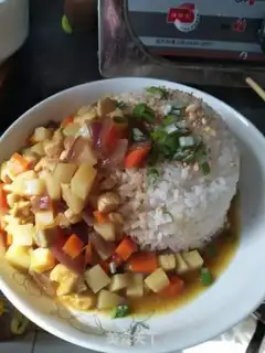 Make Secret curry chicken rice step 7