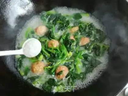 Make Squirty meatball spinach soup step 20