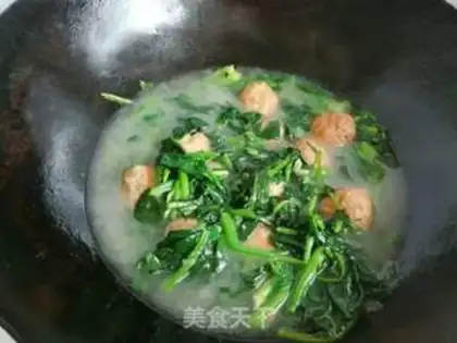 Make Squirty meatball spinach soup step 21