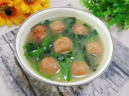 Make Squirty meatball spinach soup step 22
