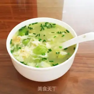 Make Shrimp bean petal egg soup step 7