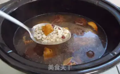 Make Five fingers for a peach pig to make an old chord soup step 4