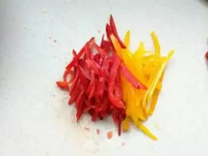 Make Five-colour vegetable salad step 1
