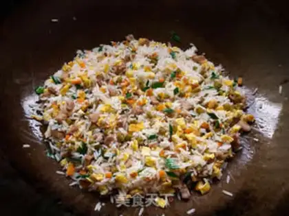 Make Sour bean omelet fried rice step 7