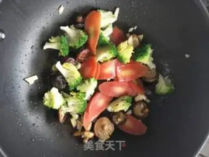 Make Fry mushrooms and broccoli step 5