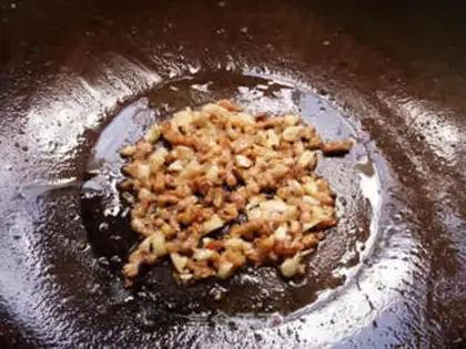 Make Garlic salted fish fried eggplant step 5