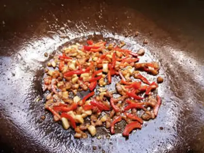 Make Garlic salted fish fried eggplant step 6