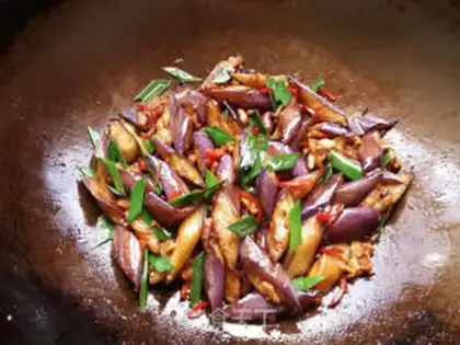 Make Garlic salted fish fried eggplant step 8