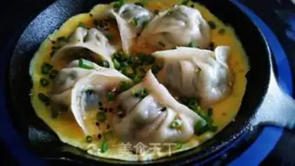 Make Fried eggs and dumplings step 16